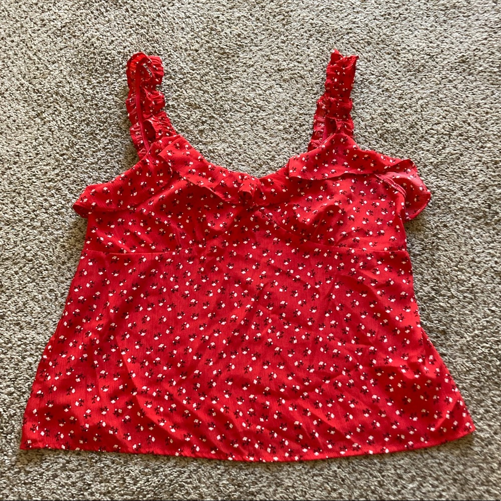Lush ruffle blouse tank